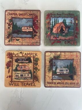 Vintage Camper Coaster Set